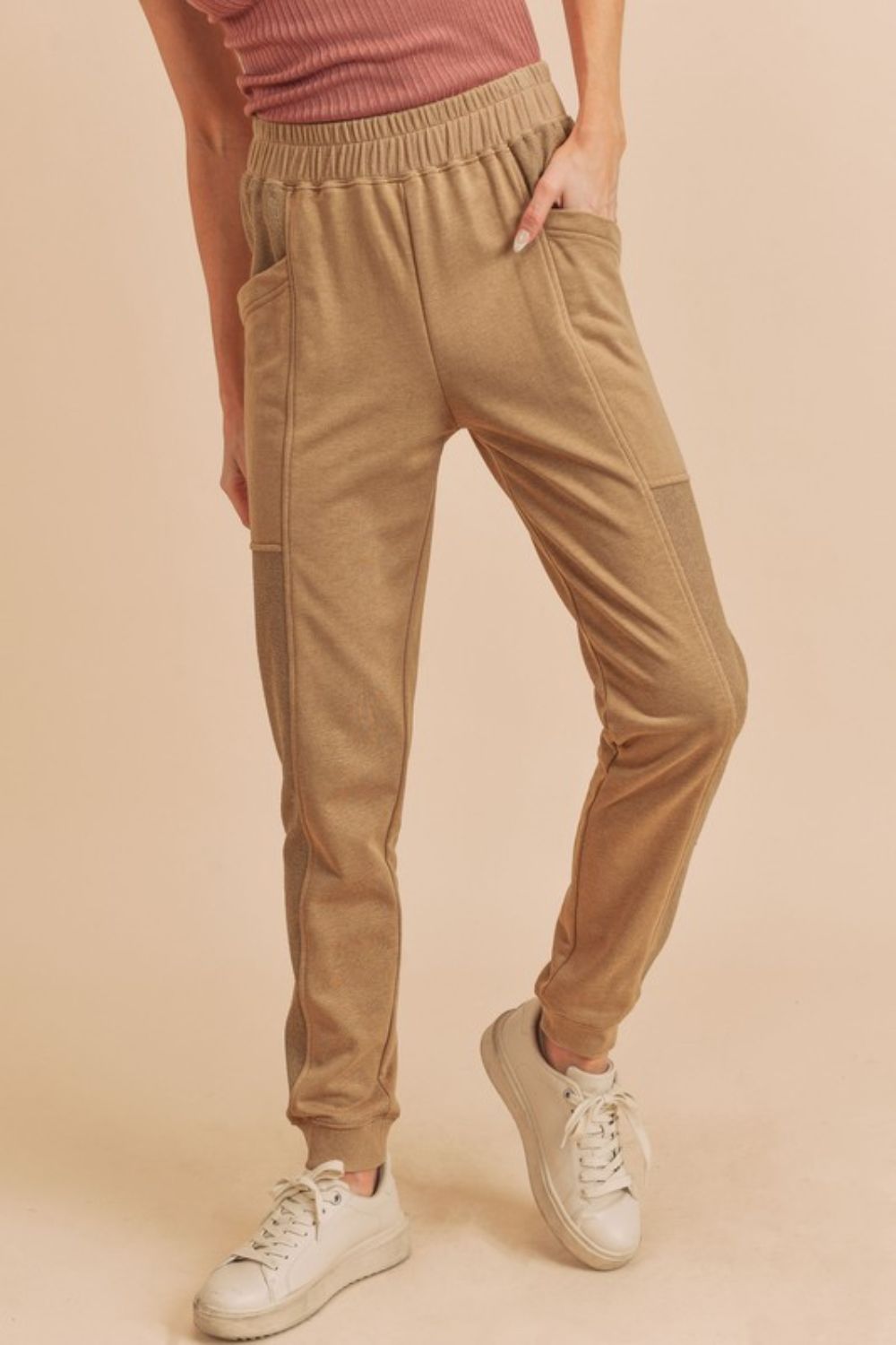 Elastic Waist Joggers with Pockets