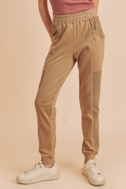 Elastic Waist Joggers with Pockets