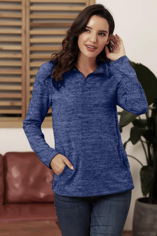 Quarter Zip Pullover Sweatshirt