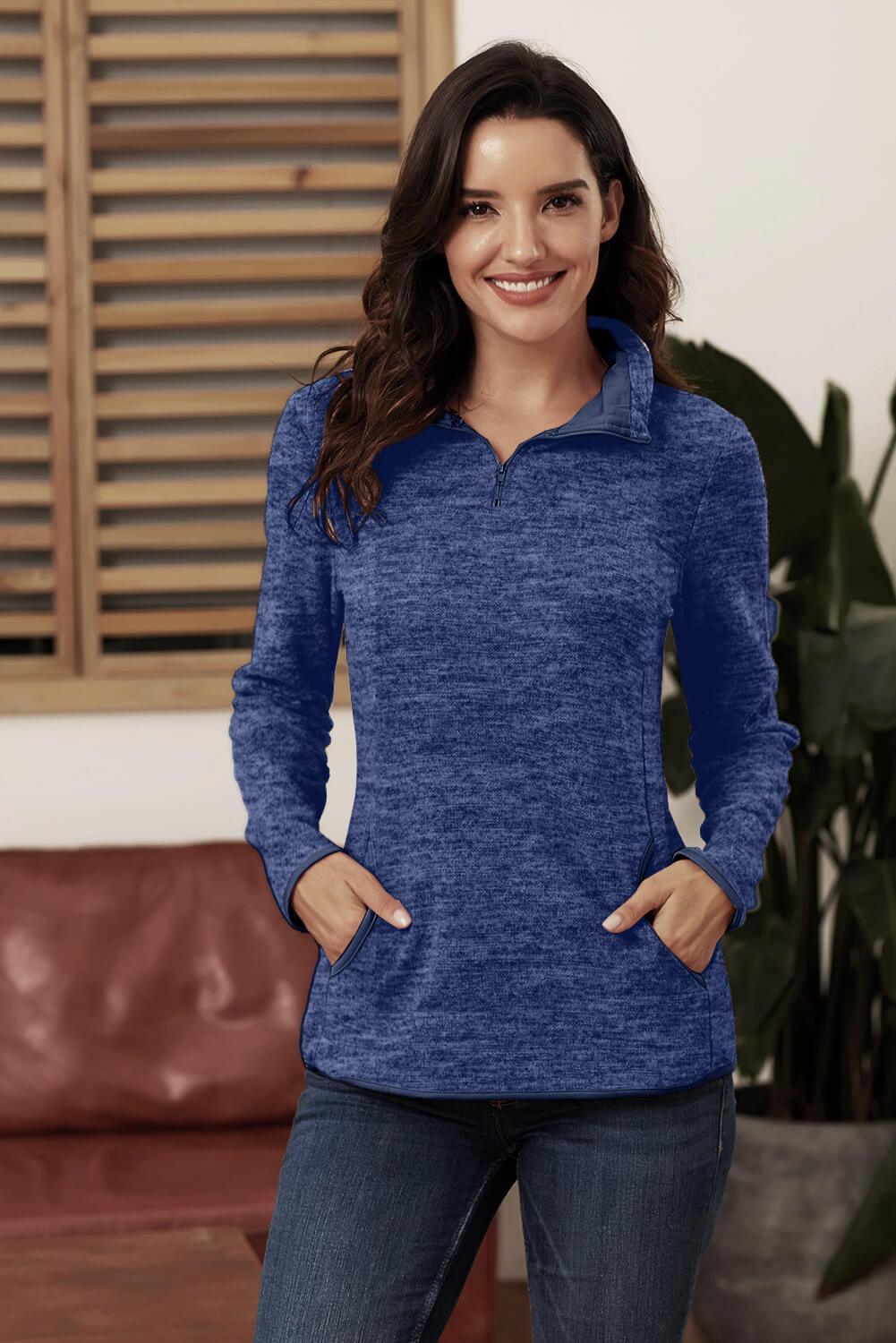 Quarter Zip Pullover Sweatshirt