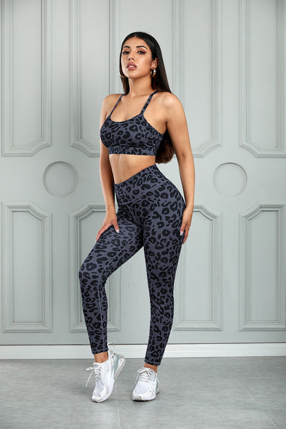 Leopard Sports Bra and Legging Set