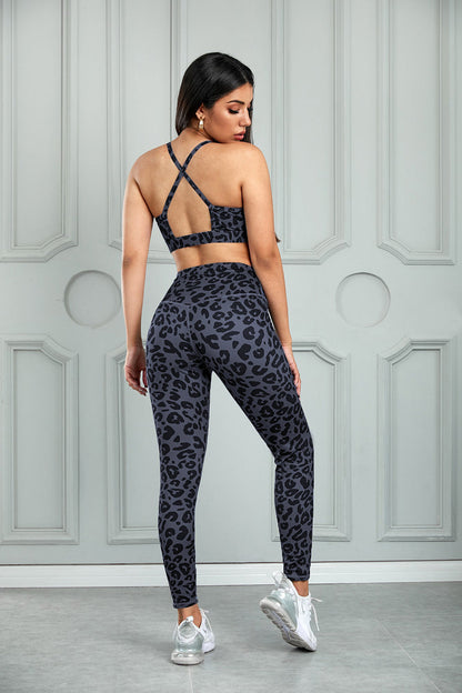 Leopard Sports Bra and Legging Set