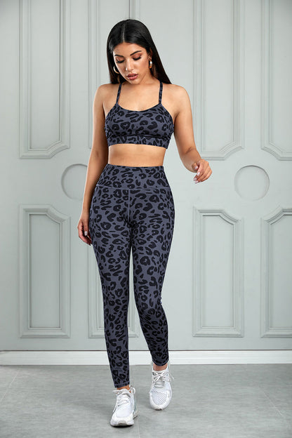 Leopard Sports Bra and Legging Set