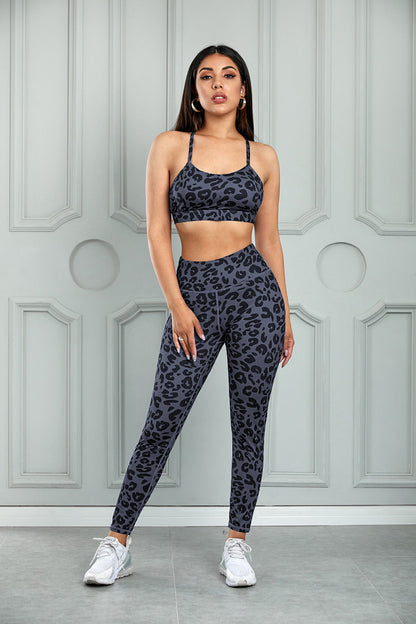 Leopard Sports Bra and Legging Set