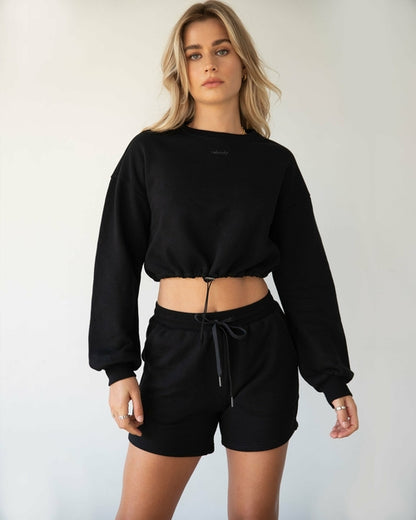 Full Sleeve Crop Sweatshirt