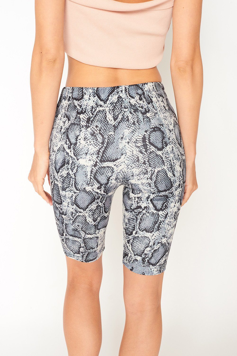 Snake Print Biker Shorts