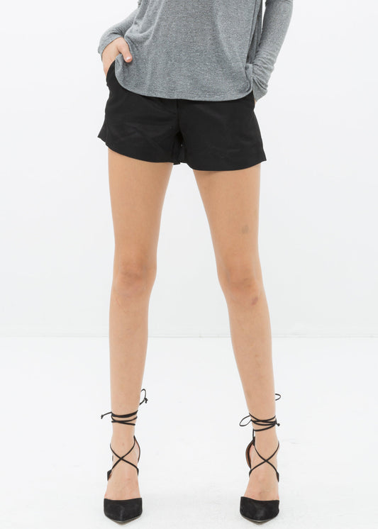 Women's Black Trouser Shorts