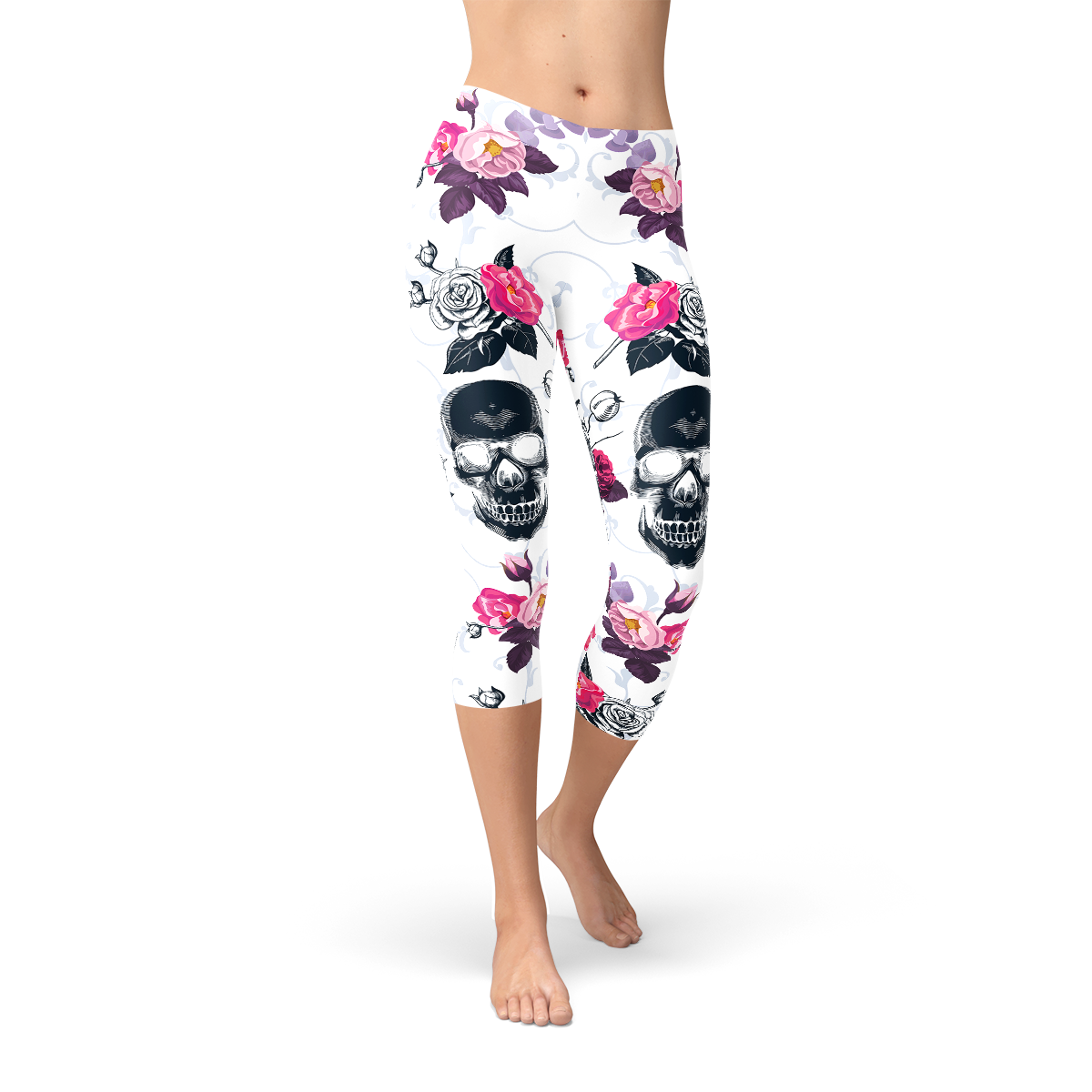 Day Of The Dead Capri Leggings