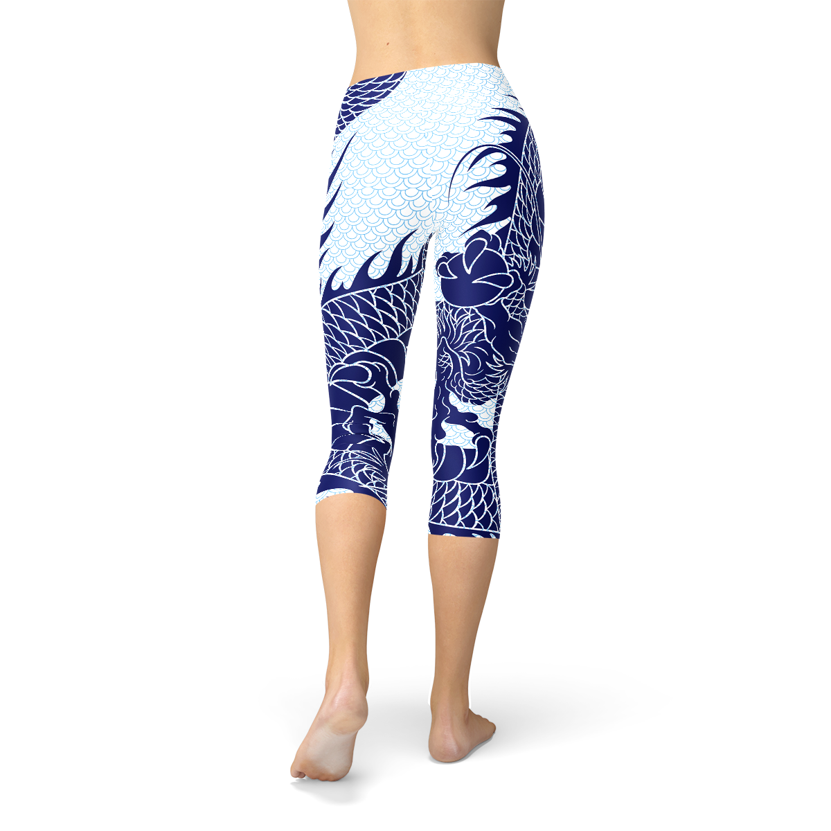 Japanese Dragon Capri Leggings