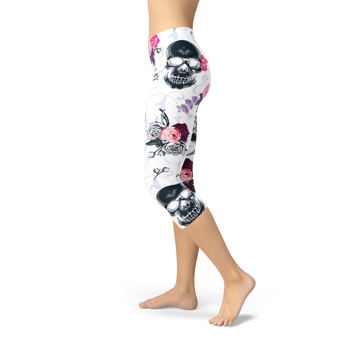 Day Of The Dead Capri Leggings