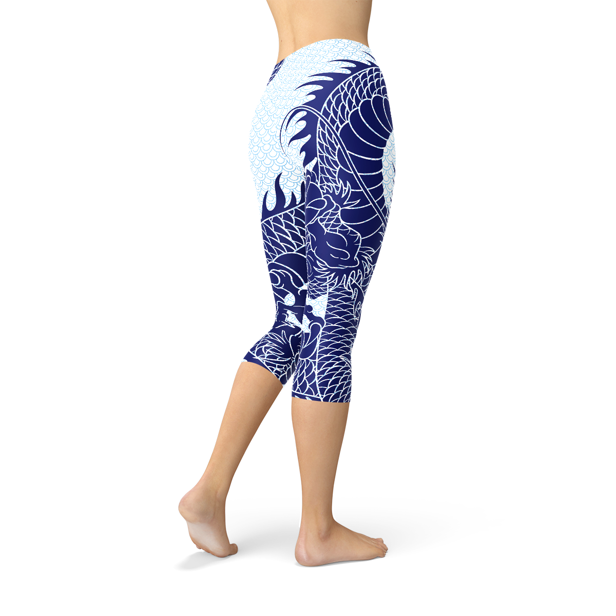 Japanese Dragon Capri Leggings