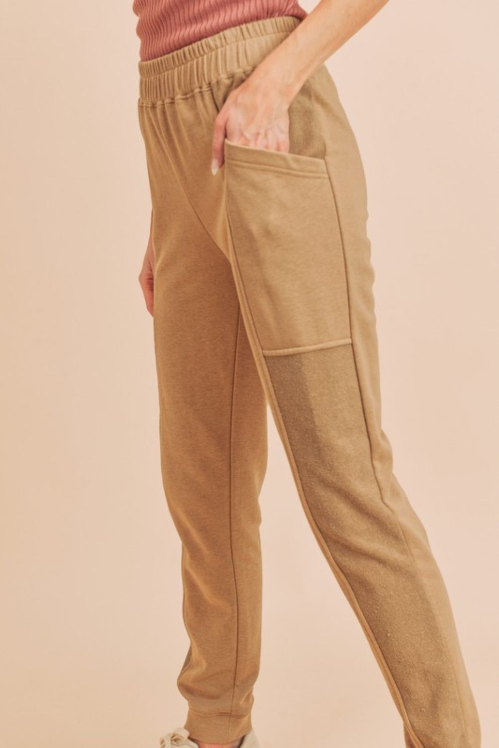 Elastic Waist Joggers with Pockets