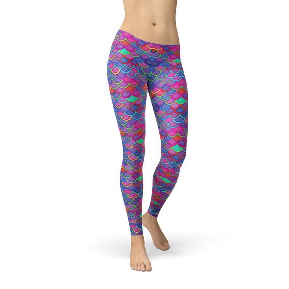 Mermaid Pink Purple Leggings