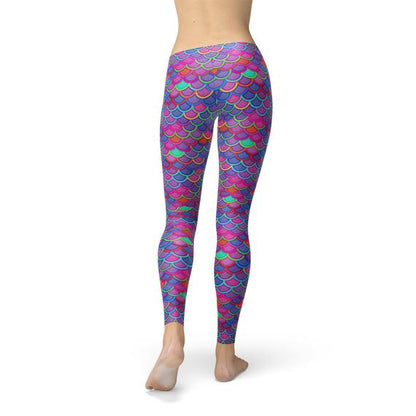 Mermaid Pink Purple Leggings