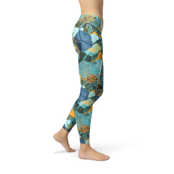 Hexagon Floral Leggings