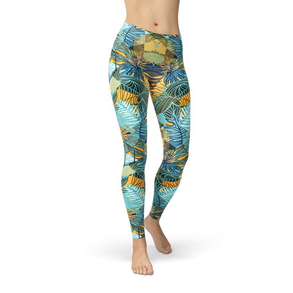 Hexagon Floral Leggings